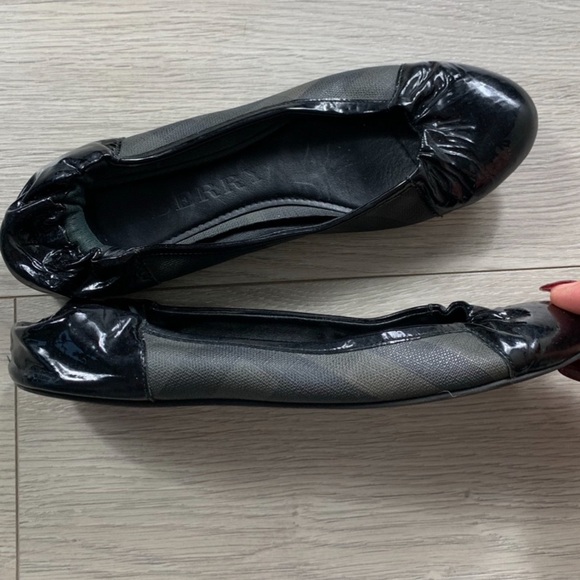 Burberry Nova Check Print and Patent Details Ballerinas Flats - Picture 4 of 9